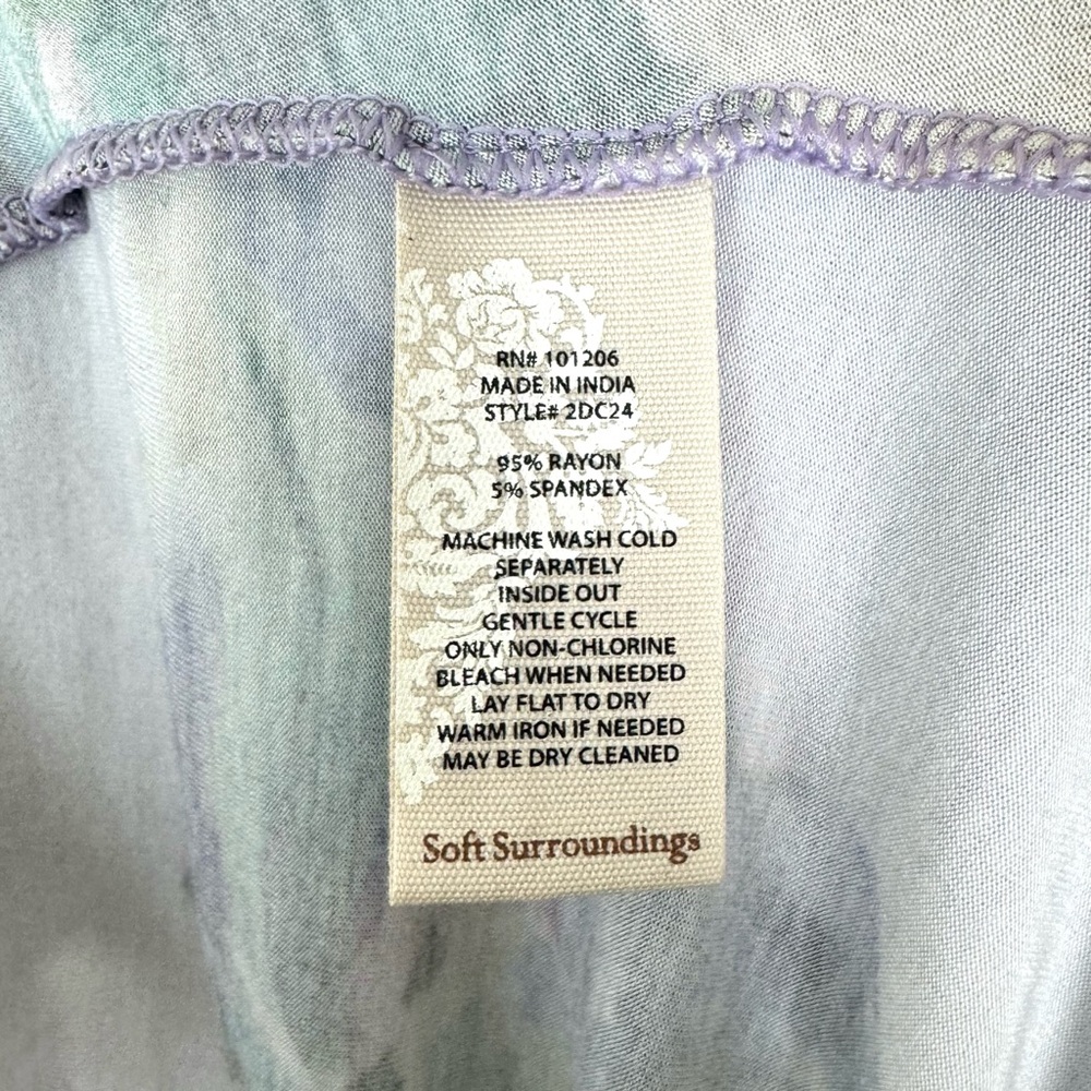 Soft Surroundings Joanna Faux Wrap Jersey Dress Joli Jardin Floral Print Size XS - Picture 9 of 9